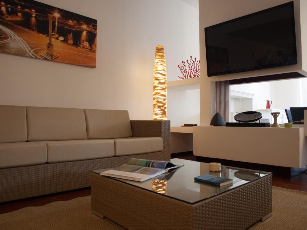 TV a/nebo společenská místnost v ubytování Hotel Garibaldi