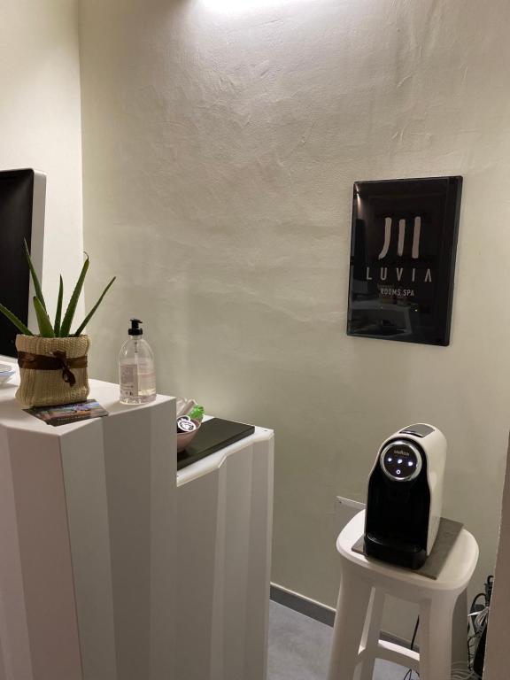 TV a/nebo společenská místnost v ubytování LUVIA ROOMS SPA