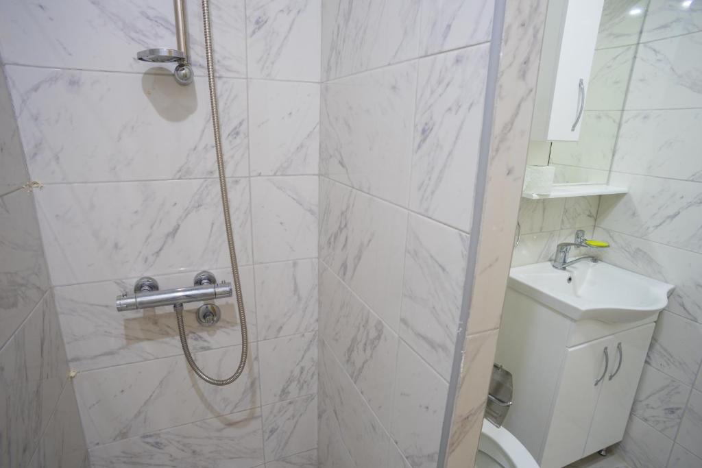 Koupelna v ubytování Apartments Stevovic