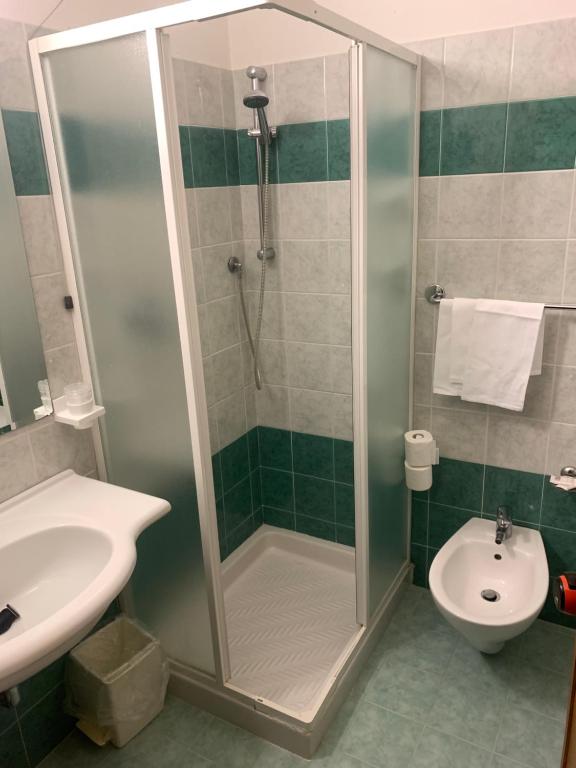 Koupelna v ubytování Hotel Angiolino