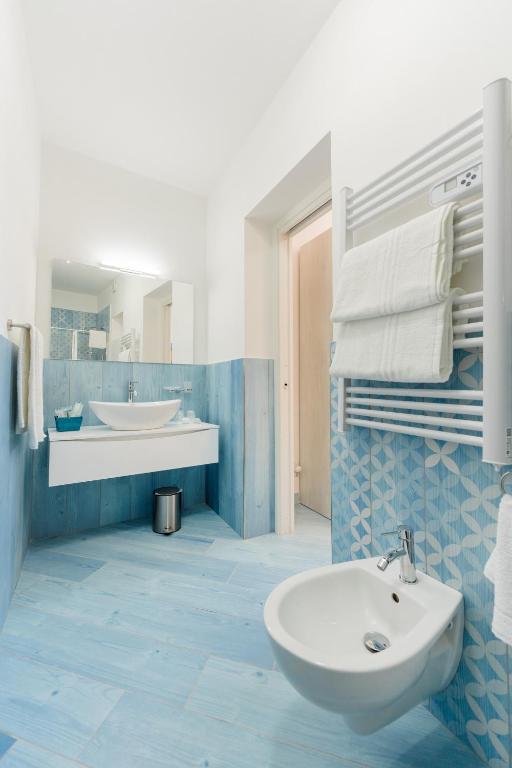 Koupelna v ubytování Poseidonia Rooms