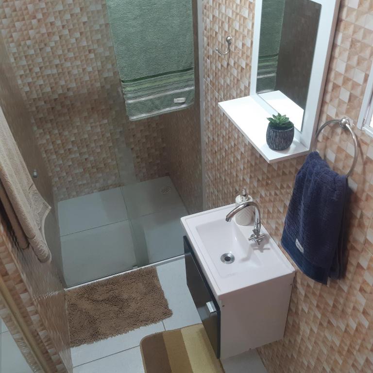 Koupelna v ubytování Suite Pajuçara