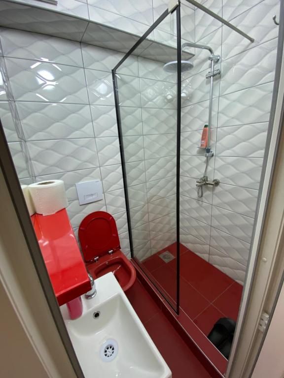 Koupelna v ubytování Hotel Heimli