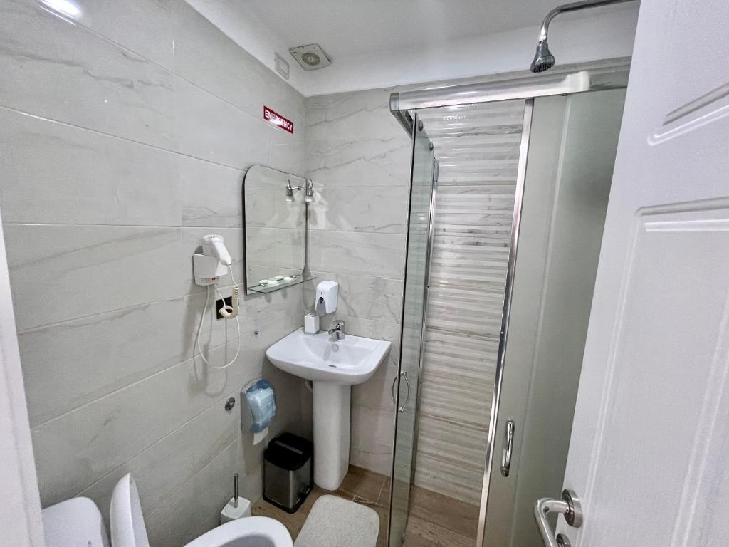 Koupelna v ubytování Vila Ada Hotel