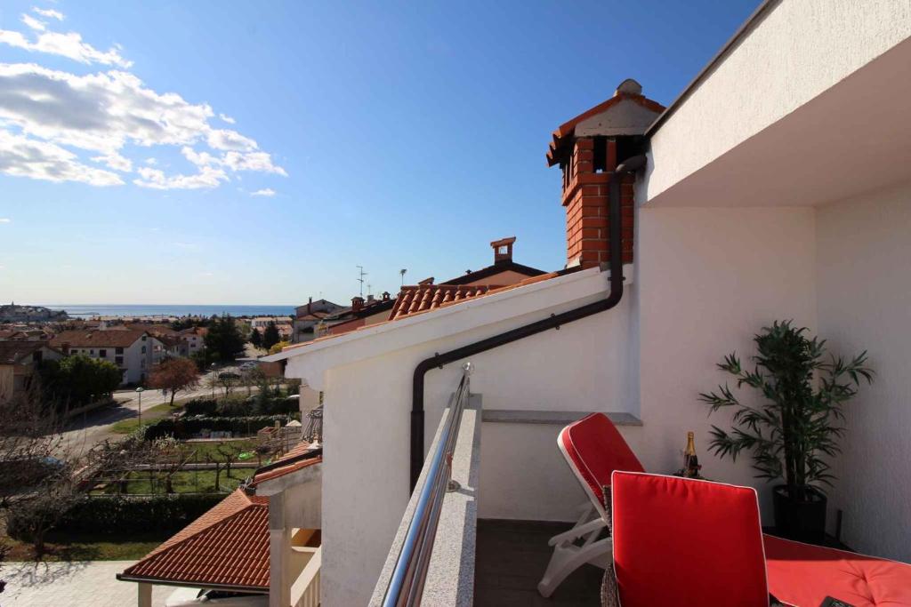 Balkón alebo terasa v ubytovaní Apartment in Porec/Istrien 36860