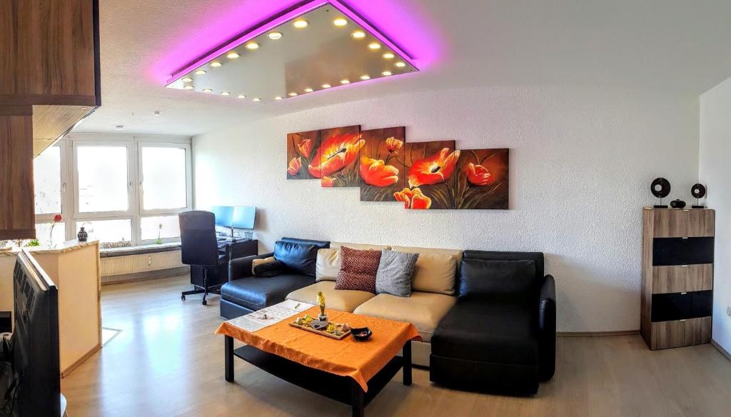Χώρος καθιστικού στο 80 qm Apartment Alessia Nürnberg