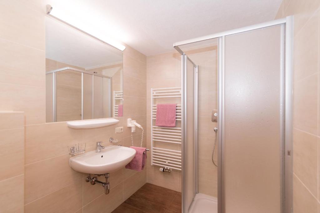 Koupelna v ubytování Hotel Silvretta