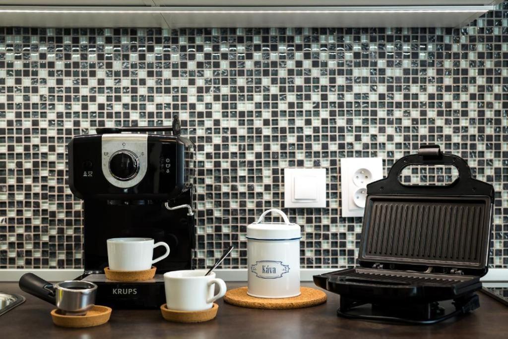 Kuchnia lub aneks kuchenny w obiekcie Apartman Karlovarská