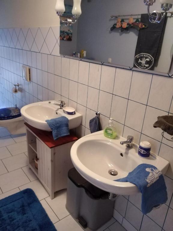 Koupelna v ubytování Ferienhaus Badetz