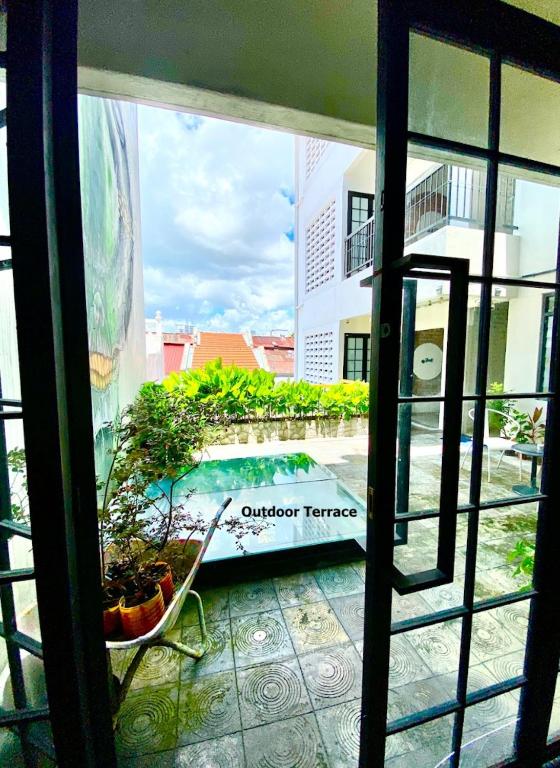 Zahrada ubytování Kim Haus Loft