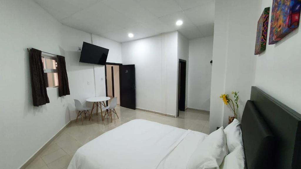 TV a/nebo společenská místnost v ubytování Hotel boutique turquesa