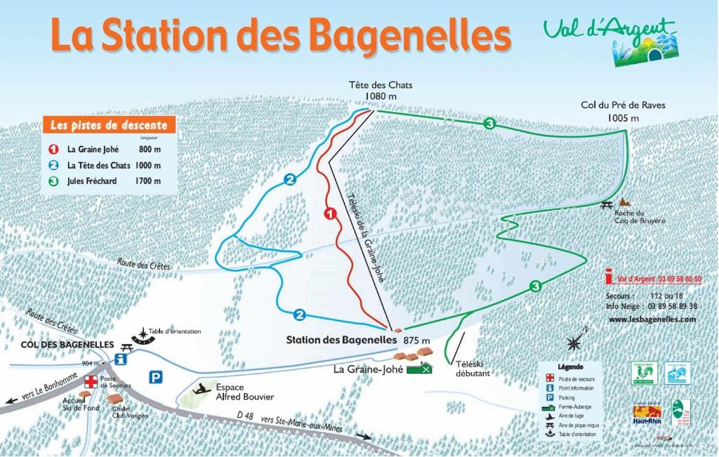 a map of the la station des barges at Appartement au cœur du Val d&#39;Argent in Sainte-Croix-aux-Mines