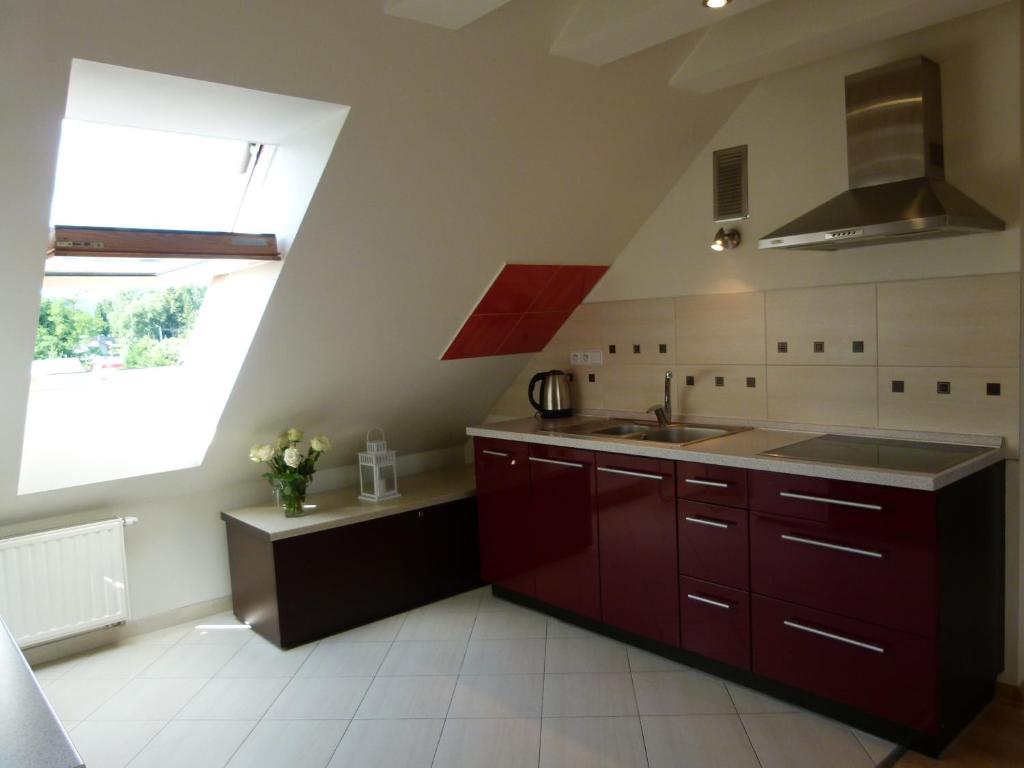 Kuchyňa alebo kuchynka v ubytovaní Apartament BB koło Cerkwi