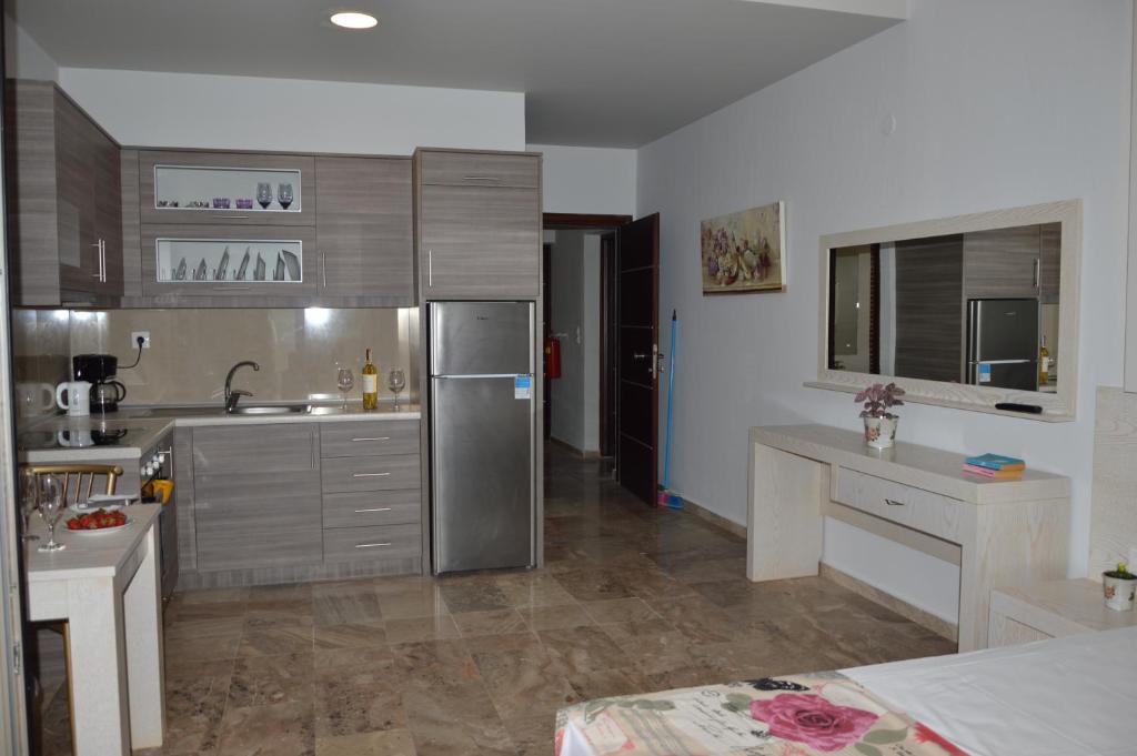 Kuchyň nebo kuchyňský kout v ubytování Attalos Apartments