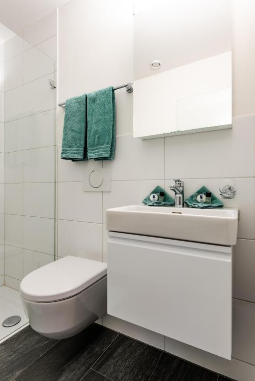 Koupelna v ubytování Hotel Rubus
