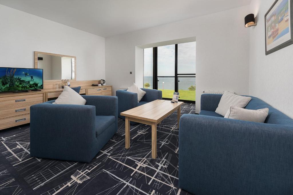 Posezení v ubytování Hotel Faleza - z widokiem na morze