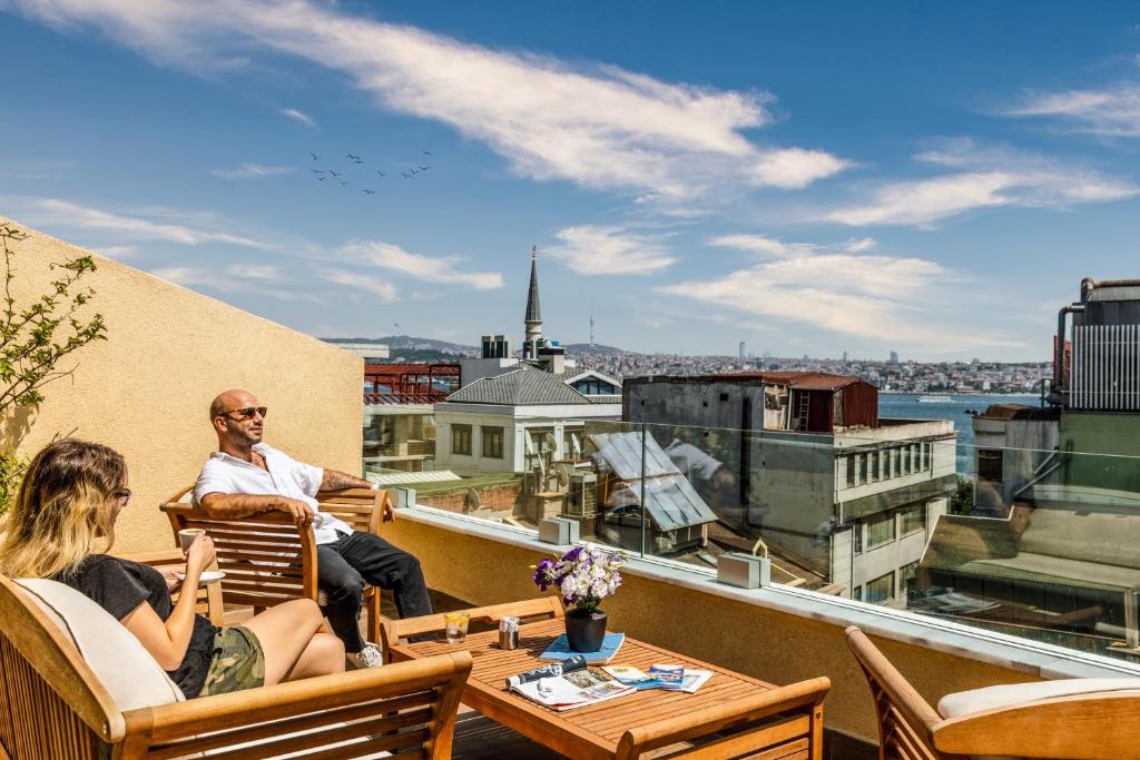 Balkón nebo terasa v ubytování Union Hotel Port