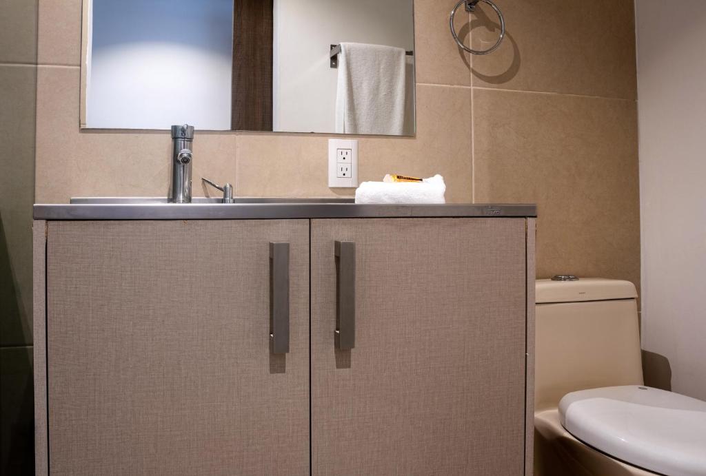 Koupelna v ubytování Kubo Hotel