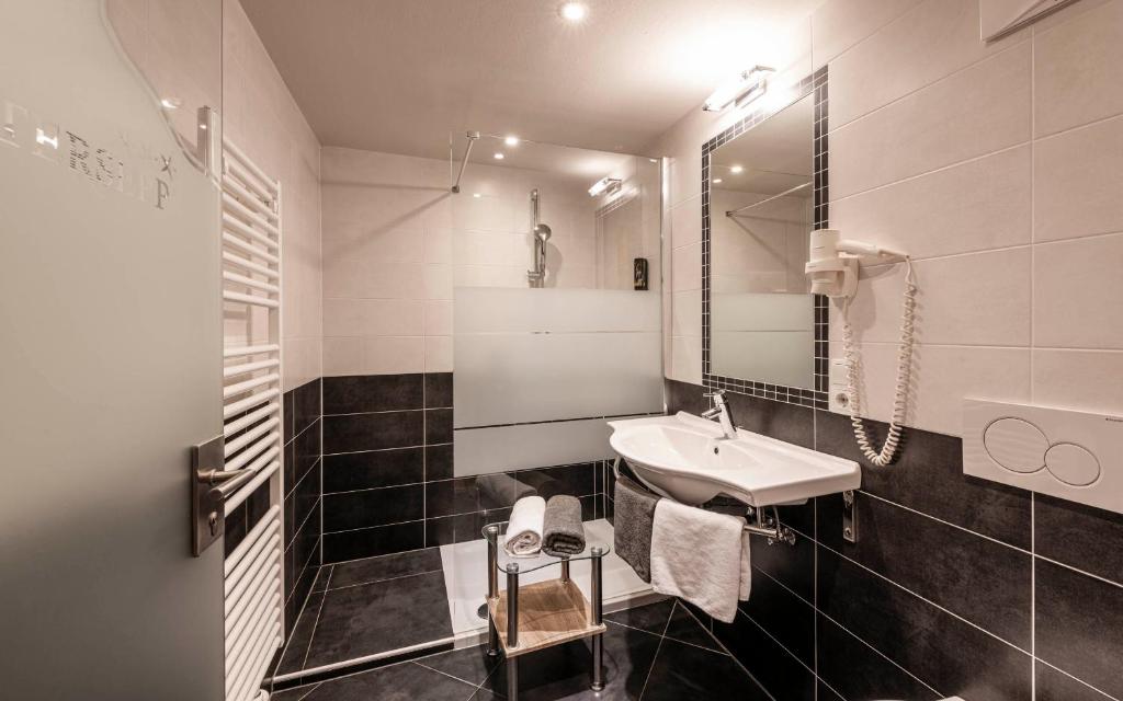 Koupelna v ubytování Hotel Klostersepp