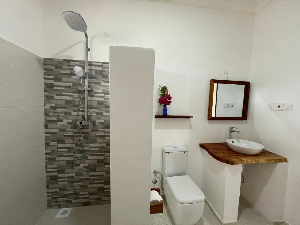 Koupelna v ubytování Gaia Villas