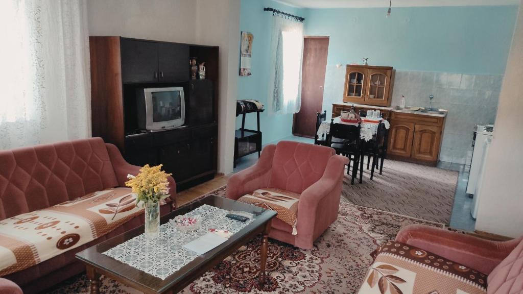 比耶洛波列的住宿－202，客厅配有沙发、椅子和桌子