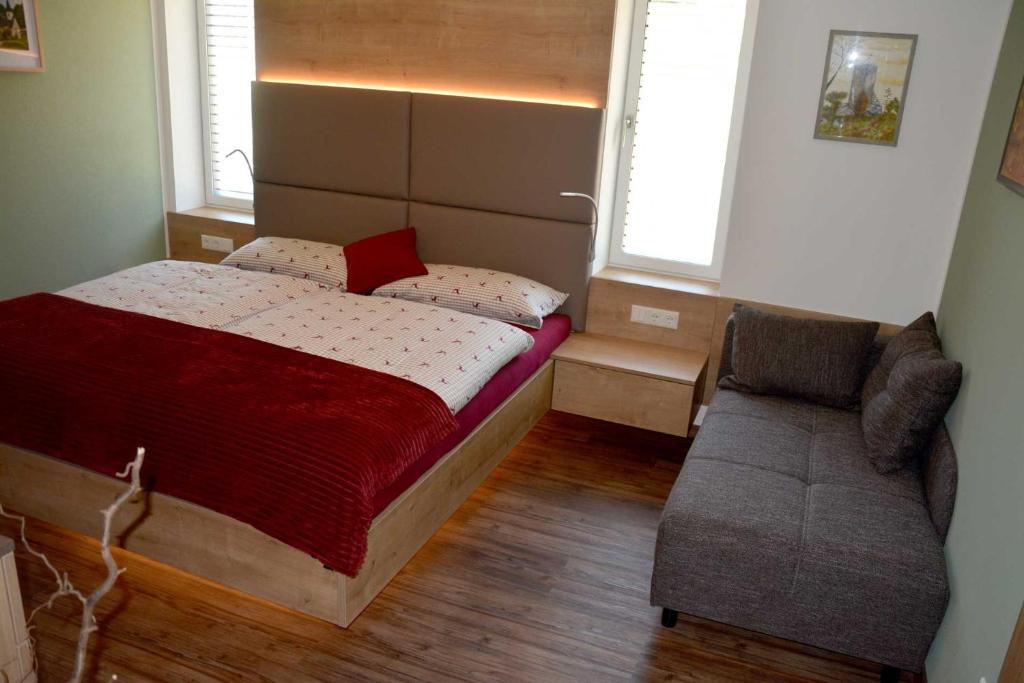 Postel nebo postele na pokoji v ubytování Landhof Böhm