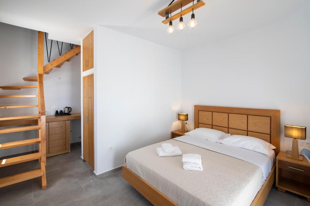 Łóżko lub łóżka w pokoju w obiekcie Petra Aqua Villa