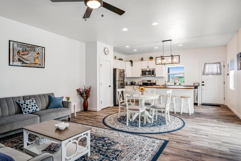 a living room with a couch and a table at The Villas 12A in Pagosa Springs