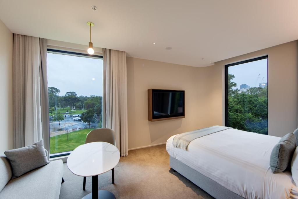 Postel nebo postele na pokoji v ubytování Oval Hotel at Adelaide Oval