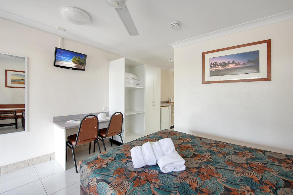Postel nebo postele na pokoji v ubytování Demi View Motel