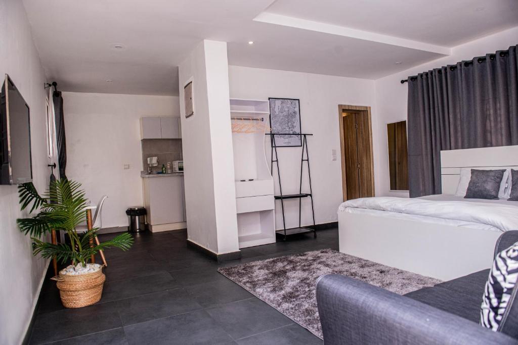 Postel nebo postele na pokoji v ubytování House4