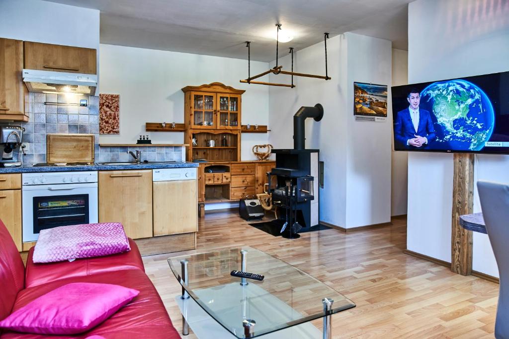 Kuchyň nebo kuchyňský kout v ubytování Apartment Fuchswald