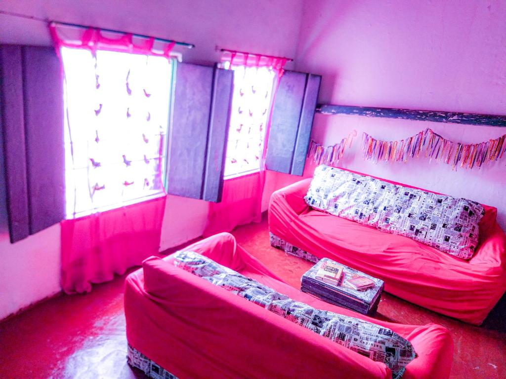 Posezení v ubytování Hostel Ateliê Laroyê