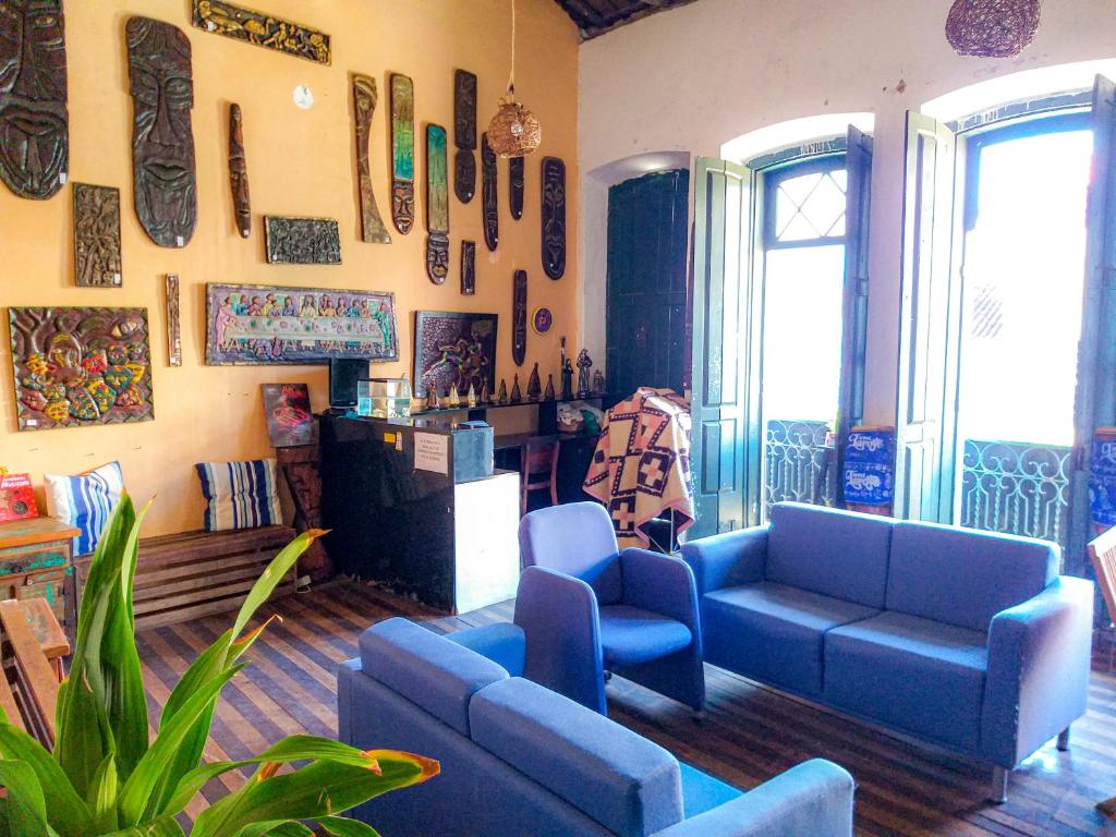 Posezení v ubytování Hostel Ateliê Laroyê