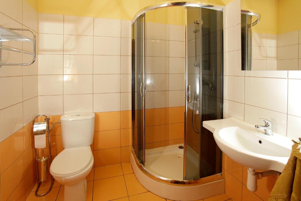 Kúpeľňa v ubytovaní Motel Na Skarpie