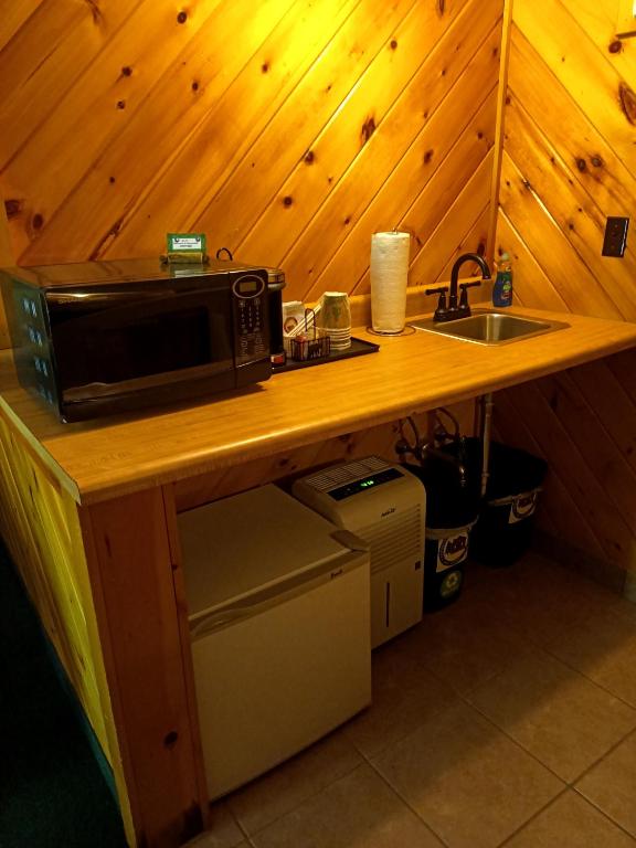 Kuchyň nebo kuchyňský kout v ubytování Adirondack Diamond Point Lodge