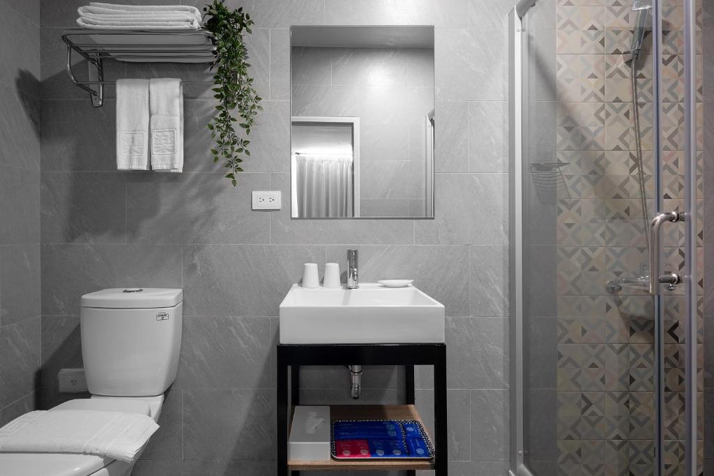 Koupelna v ubytování Hotel Brown - Zhongzheng
