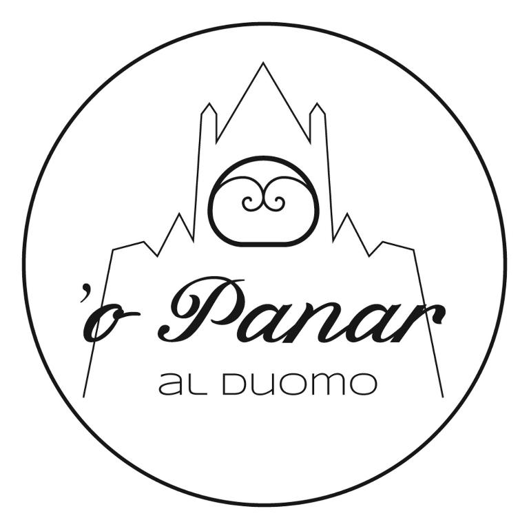 een tekening van een paraglider in een cirkel bij B&B o' Panar al Duomo in Napels