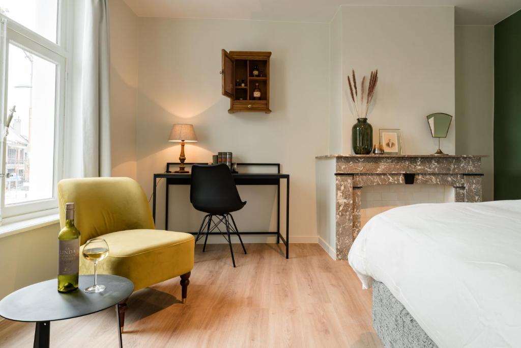 Postel nebo postele na pokoji v ubytování B&B Tannerie