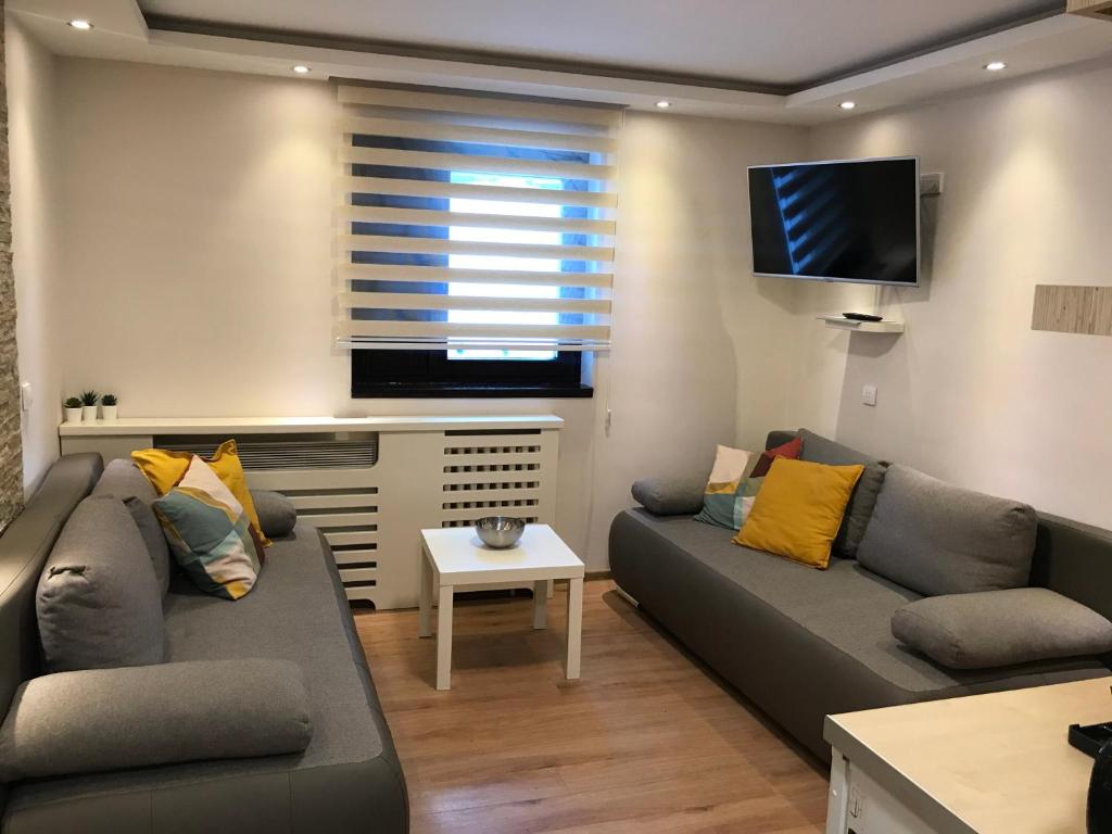 Posezení v ubytování YelaYeti Apartments