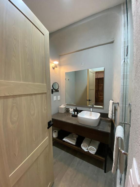 Koupelna v ubytování Hotel Casa Once