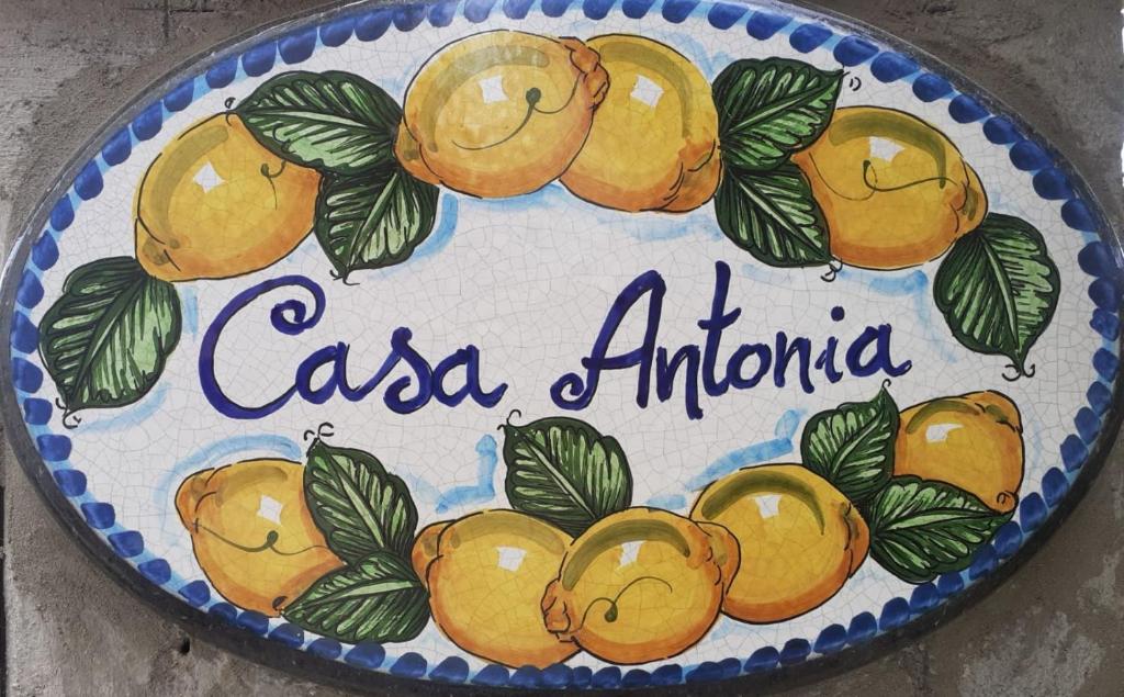 アナカプリにあるCasa Antoniaのレモン盛り皿
