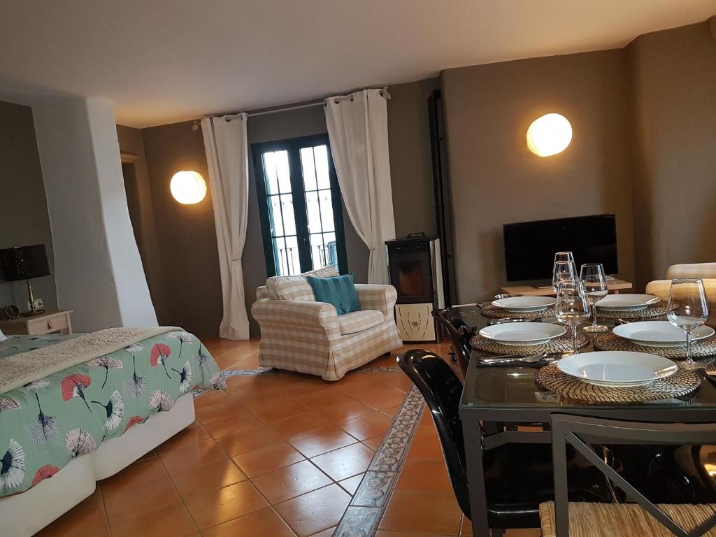 Posezení v ubytování Competa Suites