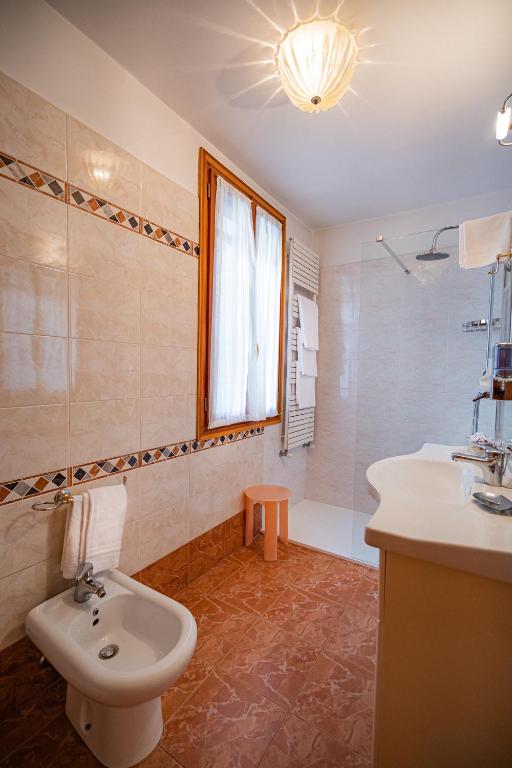 Koupelna v ubytování Hotel Al Piave