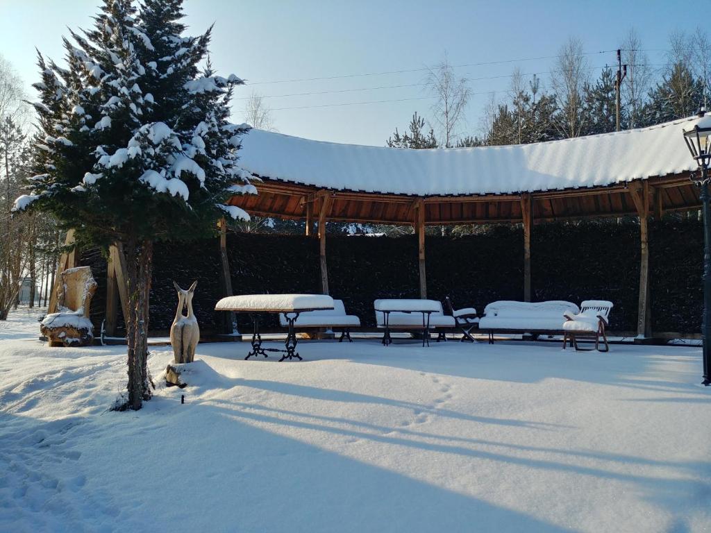 Stary Spichlerz nad Wartą v zimě