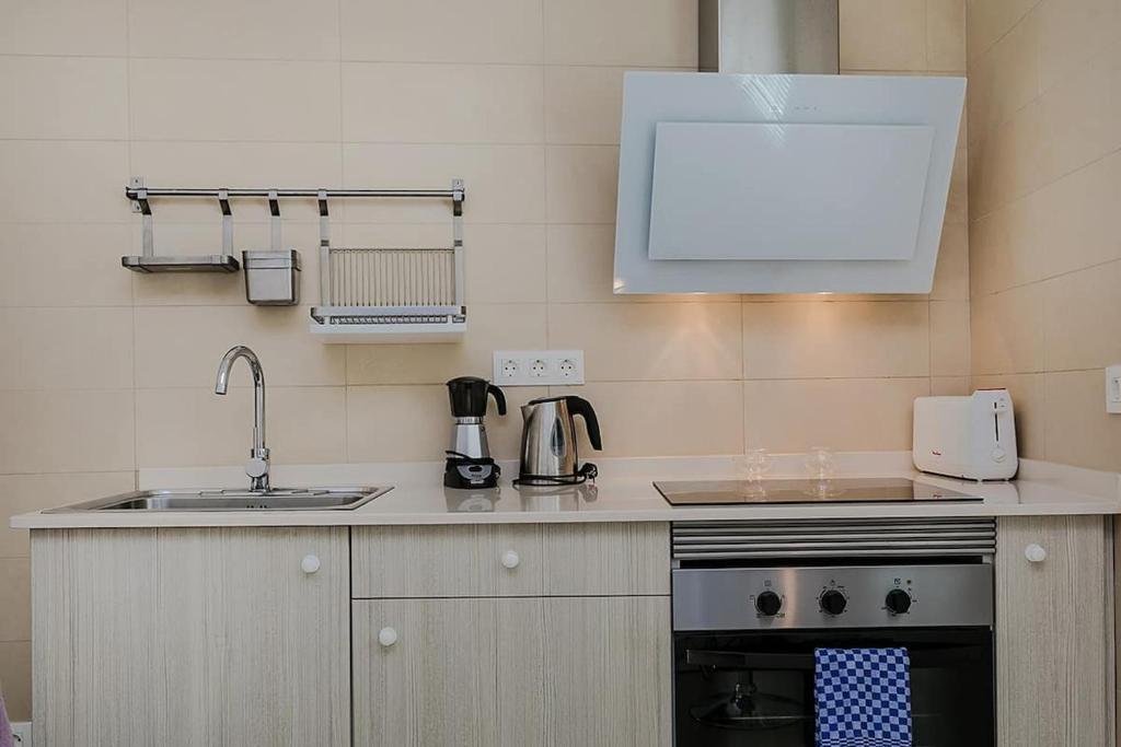 Kuchyň nebo kuchyňský kout v ubytování Stay U-nique Apartments Pasteur