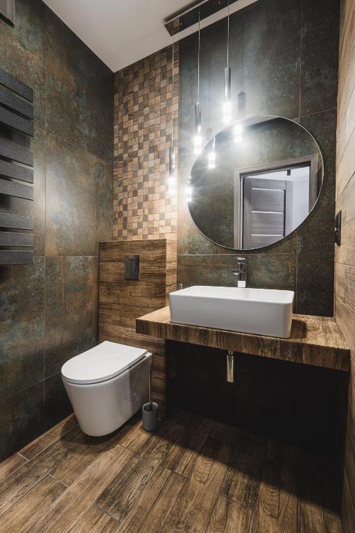 Kúpeľňa v ubytovaní Apartamenty Świętego Jakuba