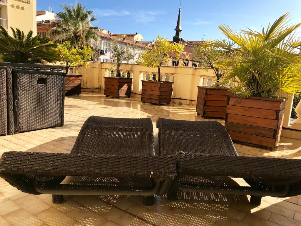 Appartement terrasse dans palace Belle Epoque - Appartement D'une Chambre
