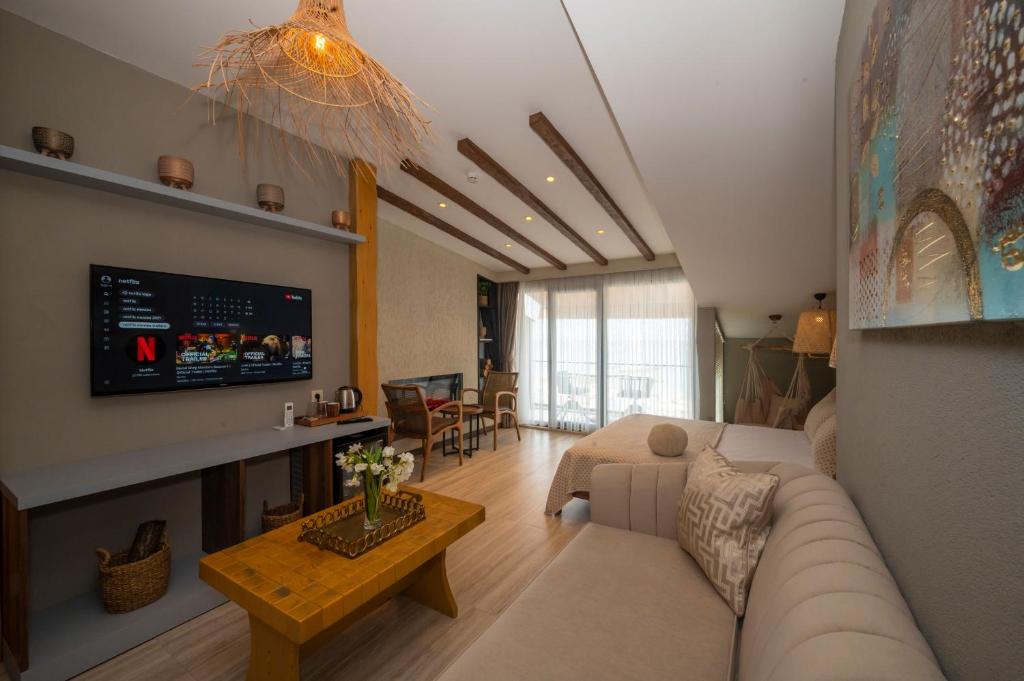 TV a/nebo společenská místnost v ubytování Villa Siesta Hotel Istanbul Airport