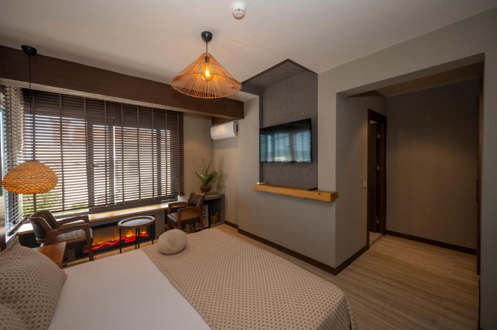 TV a/nebo společenská místnost v ubytování Villa Siesta Hotel Istanbul Airport